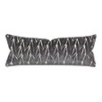 Phase Oblong Velvet Decorative Pillow In Gray