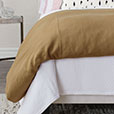 Trillium Solid Duvet Cover in Gold