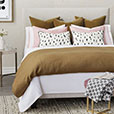 Trillium Solid Duvet Cover in Gold