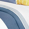 Marsden Satin Stitch Flat Sheet in Navy