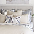 Marsden Satin Stitch Pillowcase in Navy