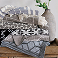 Bond Geometric Knit Throw In Slate