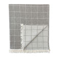 Savile Windowpane Throw In Gray