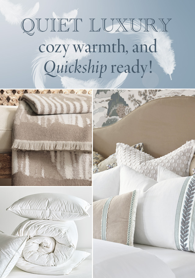 Quiet Luxury cozy warmth and Quickship ready