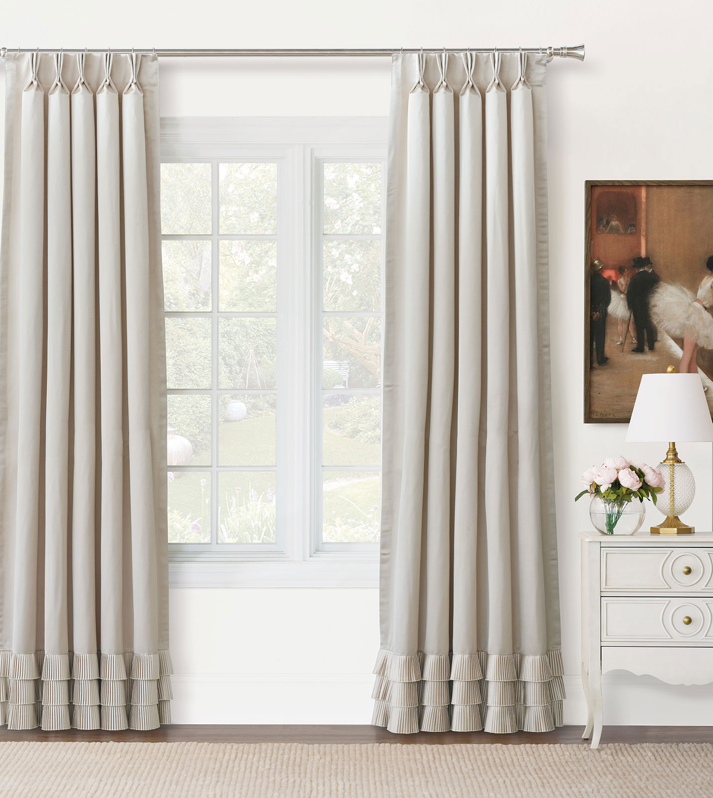Romilly Pleated Curtain Panel by Eastern Accents
