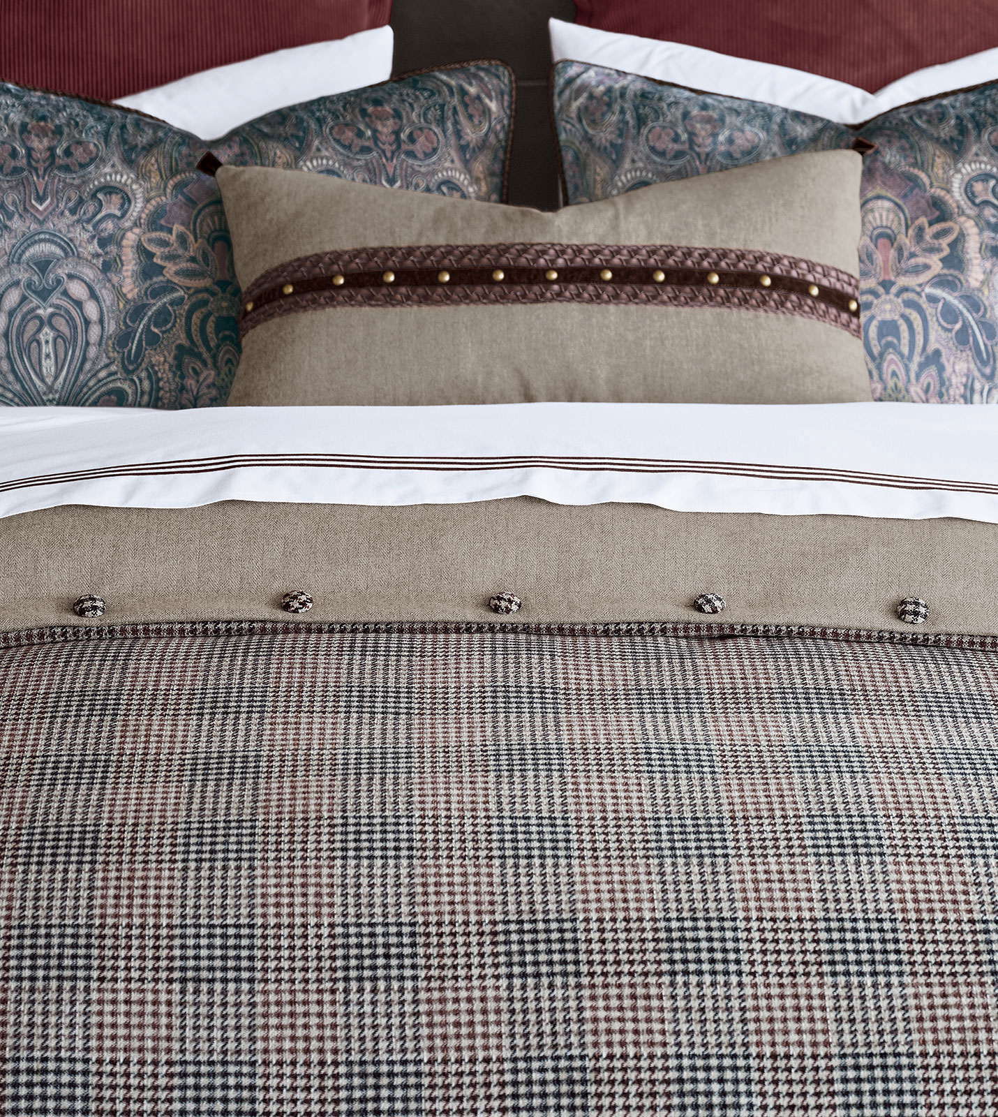 Cristobal Plaid Duvet Cover | Eastern Accents