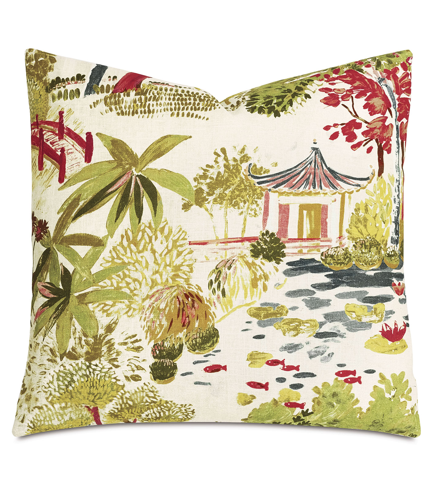 Imperial Chinoiserie Decorative Pillow In Summer - 22x22 | Eastern Accents