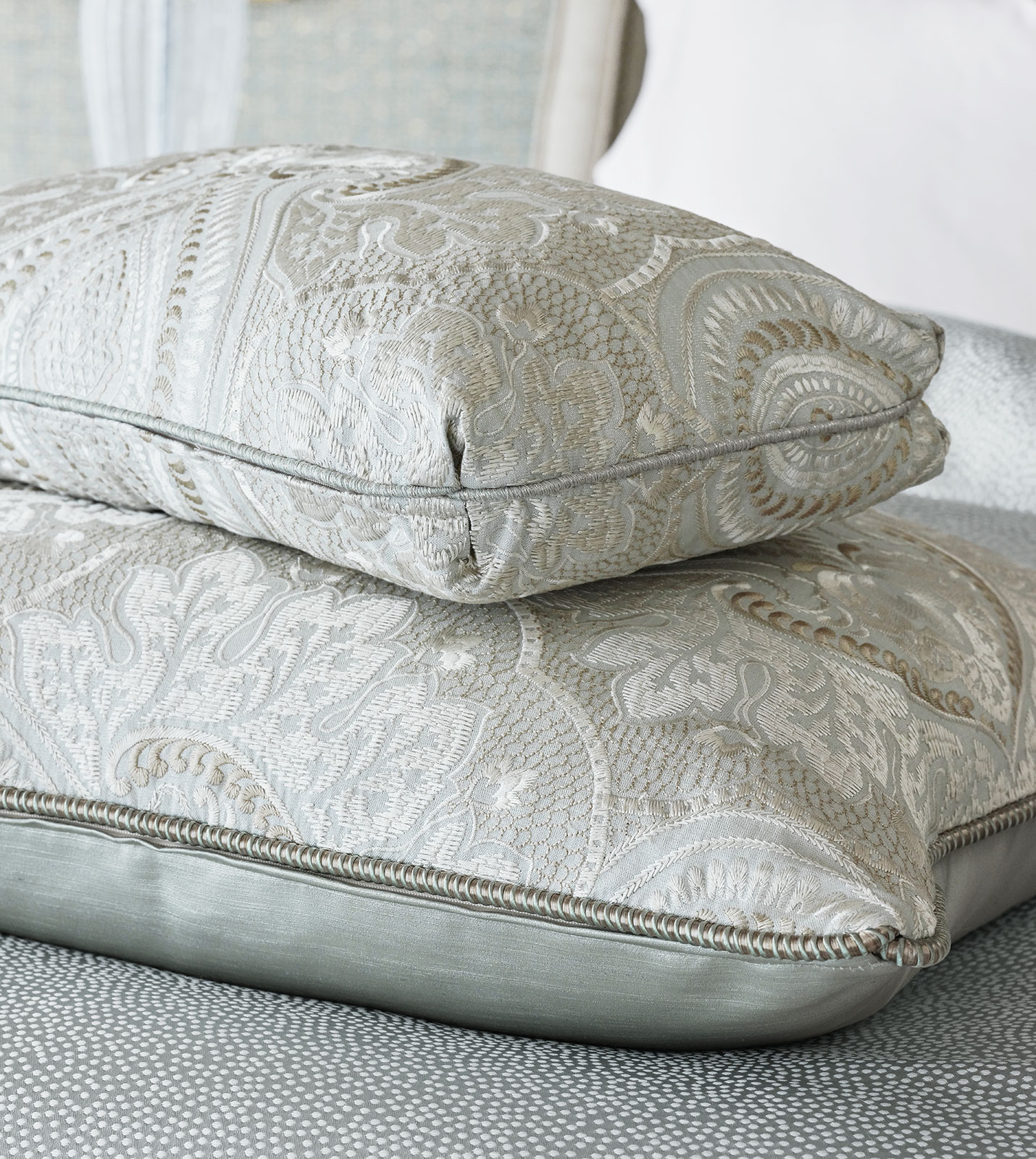 Danae Embroidered Standard Sham (left) | Eastern Accents