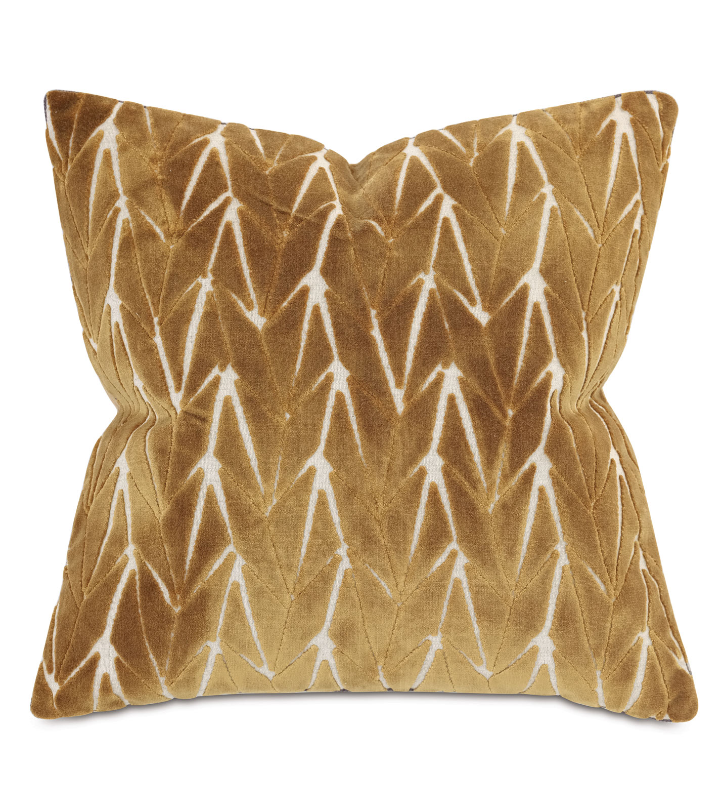 Phase Velvet Decorative Pillow In Mustard | Eastern Accents